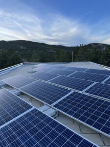 Ballasted flat roof solar installation in Denver