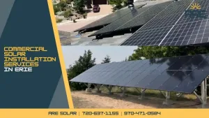 Commercial solar energy system under installation in Erie, CO