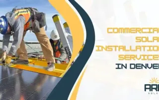 Commercial solar installation services in Denver on business rooftop