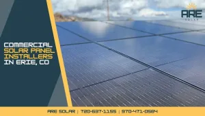 Commercial solar panels installed in Erie, CO, helping businesses reduce carbon footprint and achieve ESG goals