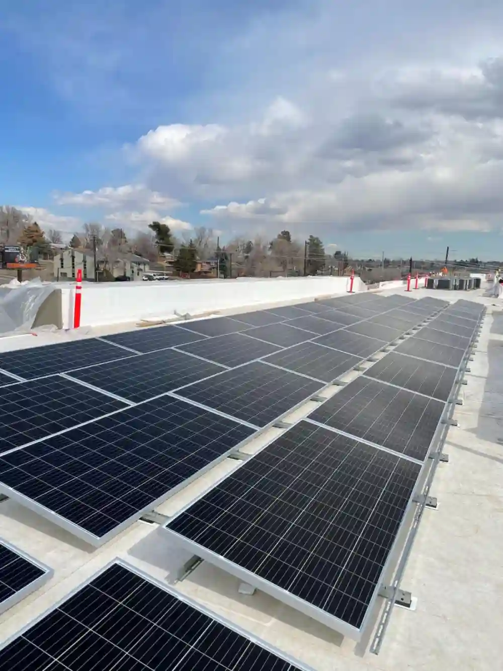 Commercial solar panels sized for Denver business energy usage