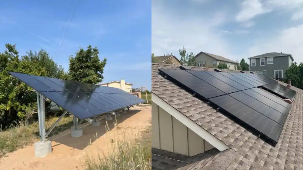 Commercial solar project in progress in Erie, Colorado