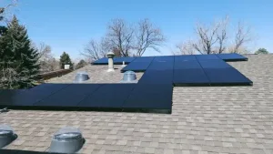 Denver commercial rooftop solar panels after winter conditions