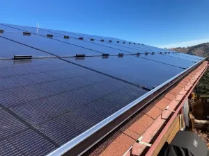 High-elevation home in Larkspur featuring winter-optimized solar panels in Larkspur