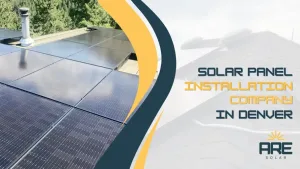 Professional solar panel installation on a Denver rooftop, showcasing modern renewable energy technology for homeowners