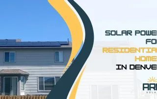 Residential solar panel installation on a Denver home rooftop by ARE Solar