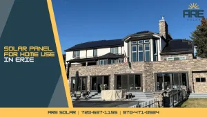 Residential solar panel installation on a luxury home in Erie, Colorado