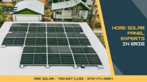 Rooftop residential solar panel installation on a home in Erie, Colorado