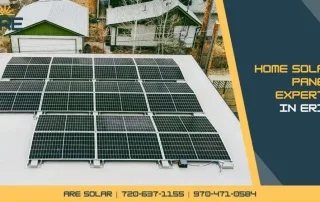 Rooftop residential solar panel installation on a home in Erie, Colorado