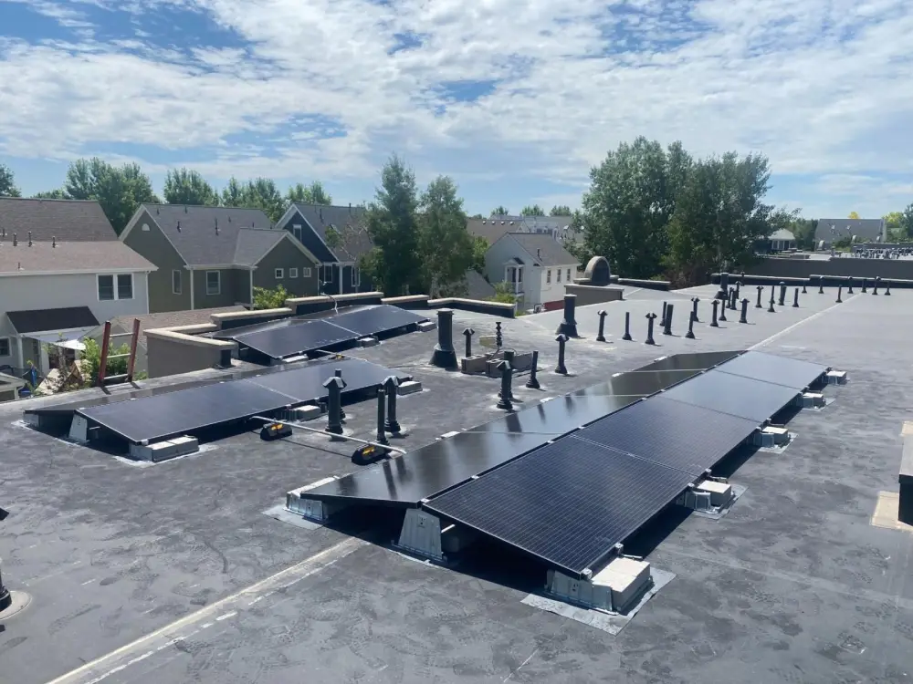 Rooftop solar panels designed for long-term energy cost stability