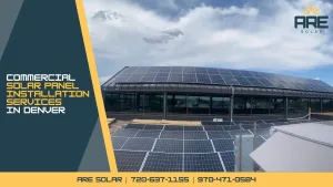 Rooftop solar panels in Erie CO, highlighting sustainable energy solutions for businesses reducing carbon emissions