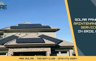 Rooftop solar panels in Erie, CO, showcasing expert maintenance and installation by ARE Solar