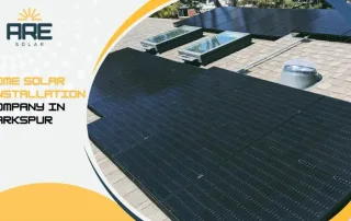 Solar panels installed by a home solar installation company in Larkspur