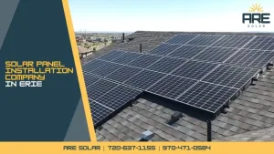 Solar panels installed on a sloped roof by an Erie solar installation company