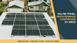 Solar panels on a residential roof in Erie, Colorado maintained by local solar panel maintenance companies