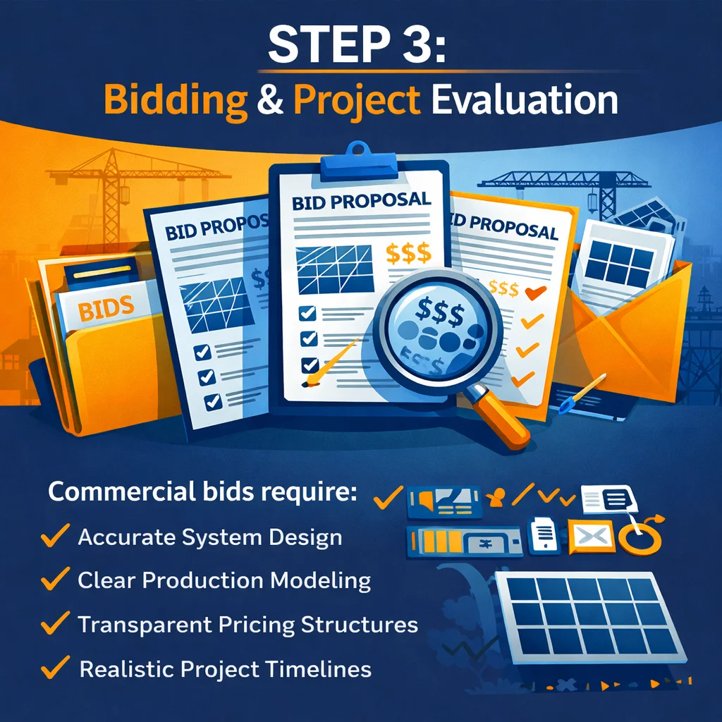 Step 3 – Solar bidding and evaluation process Step 3 - Solar bidding and evaluation process