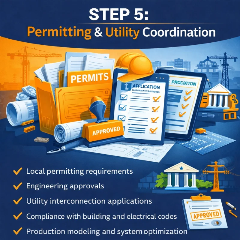 Step 5 – Solar installation permitting and approval steps Step 5 - Solar installation permitting and approval steps