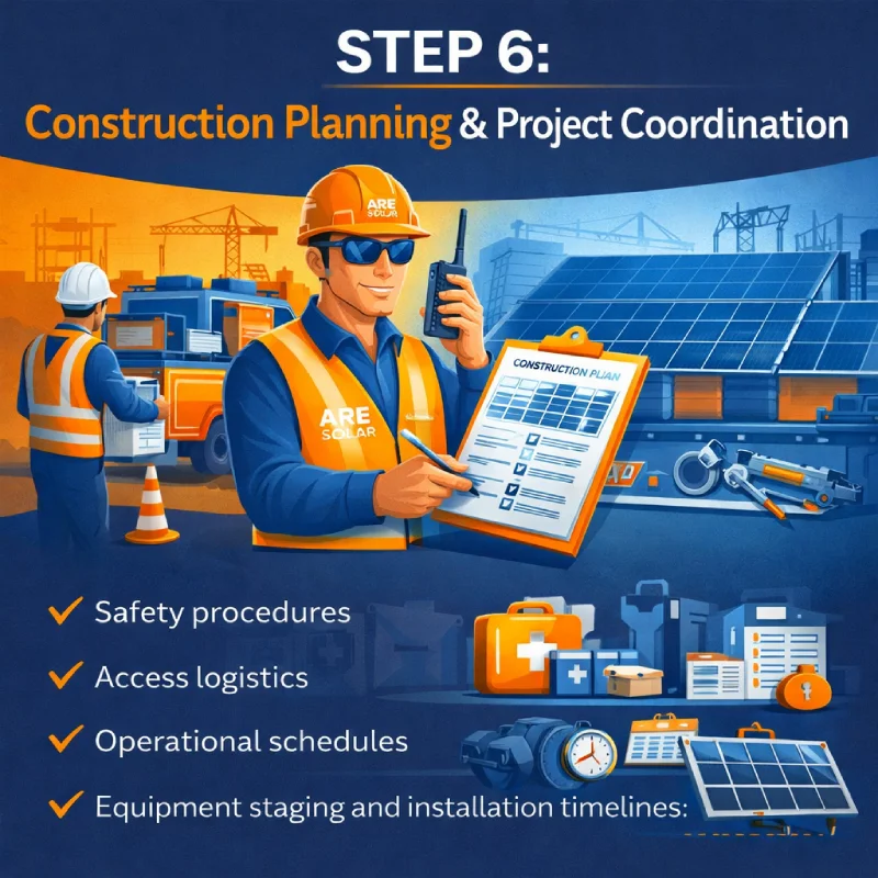 Step 6 – Construction planning for solar projects Step 6 - Construction planning for solar projects
