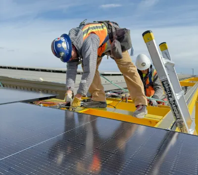 The Expert Team of ARE Solar is installing Solar in a Commercial Property