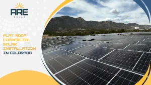flat roof commercial solar installation in Colorado
