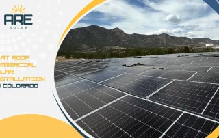 flat roof commercial solar installation in Colorado