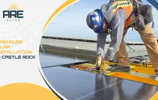 warehouse solar installation in Castle Rock